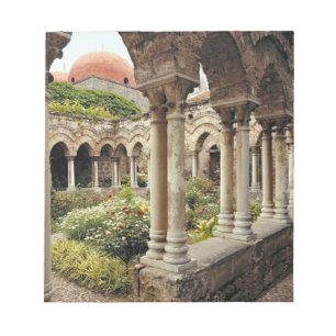 Italië, Sicilië, Palermo. De kloostergangen blijve Notitieblok