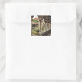 Italië, Sicilië, Palermo. De wasflessen overleven  Vierkante Sticker (Tas)