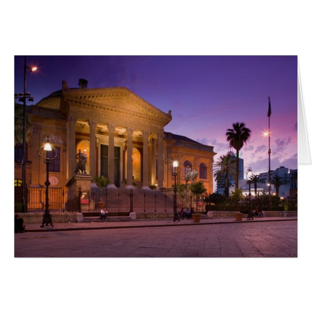 Italië, Sicilië, Palermo, Teatro Massimo Opera (Voorkant Horizontaal)
