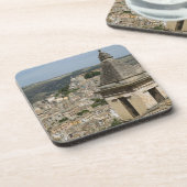 ITALIË, Sicilië, RAGUSA IBLA: Uitzicht van de stad Bier Onderzetter (Linkerzijde)