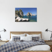 Italië, Sicilië, Scopello, Rocks door Tonnara Canvas Afdruk (Insitu (Slaapkamer))