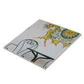 ITALIË, Sicilië, TAORMINA: Bam, streepjescel detai Tegeltje (Zijkant)