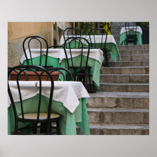ITALIË, Sicilië, TAORMINA: Corso Umberto 1, Café Poster