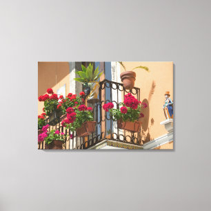 ITALIË, Sicilië, TAORMINA: Corso Umberto 1, Canvas Afdruk