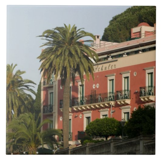 ITALIË, Sicilië, TAORMINA: Hotel Schuler Tegeltje (Voorkant)