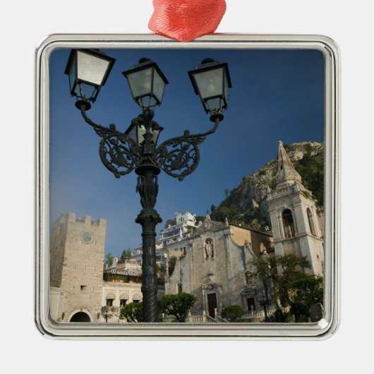 ITALIË, Sicilië, TAORMINA: Piazza iX Aprile, San Metalen Ornament (Voorkant)