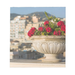 Italië, Sicilië, Termini Imerese, Uitzicht & Bloem Notitieblok