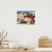 Italië, Sicilië, Termini Imerese, Uitzicht en bloe Poster (Keuken)