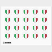 Italië Silver Shield Flag Vierkante Sticker (Vel)