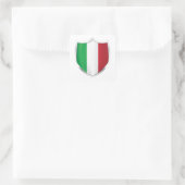 Italië Silver Shield Flag Vierkante Sticker (Tas)
