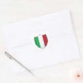 Italië Silver Shield Flag Vierkante Sticker (Envelop)