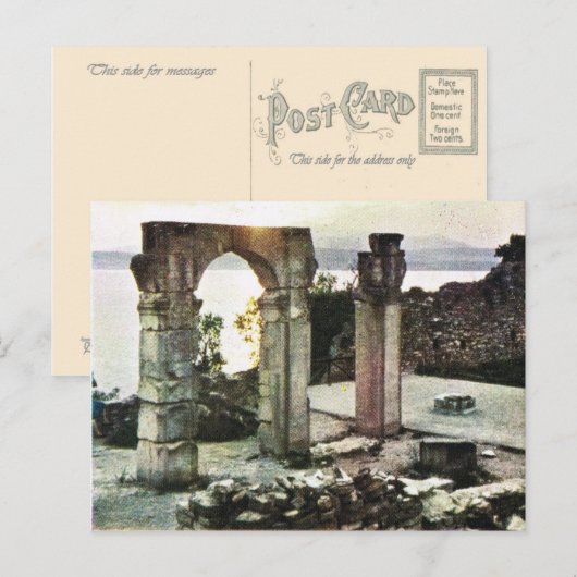  Italië,     Sirmione, Garda, Romeinse ruïnes Briefkaart (Voorkant / Achterkant)