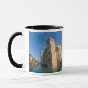 Italië, Sirmione, Gardameer, de Scaliger Mok