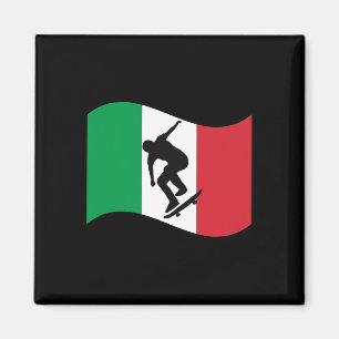 Italië Skateboarding Grafische Land Vlag Trots Ska Magneet