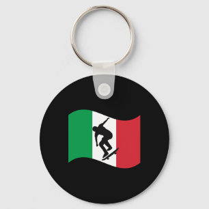 Italië Skateboarding Grafische Land Vlag Trots Ska Sleutelhanger