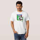 Italië Ski-springende Panda T-shirt (Voorkant volledig)