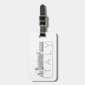 Italië Skyline Bagagelabel (Voorkant verticaal)