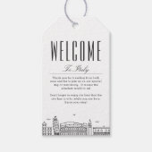 Italië Skyline | Welkomstbericht Gift Tags Cadeaulabel (Voorkant)