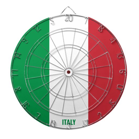 "Italië Slaat Toe!" Patriottisch Dartbord (Voorkant)