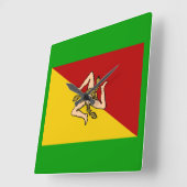 Italië - Sluiftige muur op Sicilië Vierkante Klok (Hoek)