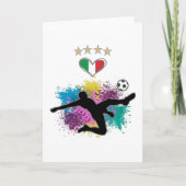 Italië Soccer Football Fan Shirt Flag Splash Kaart (Voorkant)