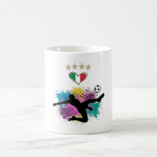 Italië Soccer Football Fan Shirt Flag Splash Koffiemok