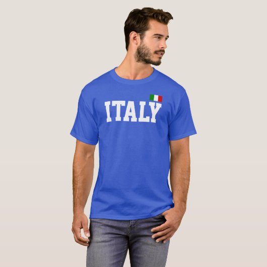 Italië Soccer T-Shirt | T-shirt Wereldbeker Footba (Voorkant volledig)