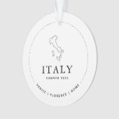 Italië Souvenir Reizen Keepsake Acryl Ornament (voorkant)