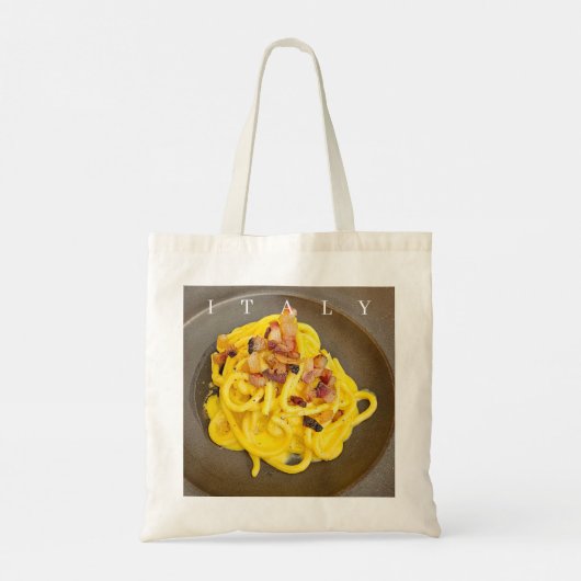 Italië spaghetti carbonara canvas tas (Achterkant)