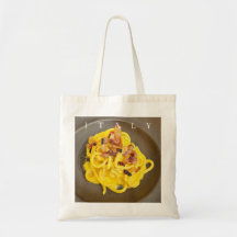 Italië spaghetti carbonara canvas tas