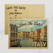 Italië sparen de datum  Briefkaarten van Venetië (Voorkant / Achterkant)