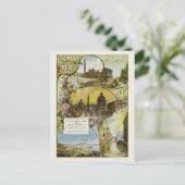 Italië Spoorweg Vintage Poster Briefkaart (Staand voorkant)