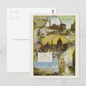 Italië Spoorweg Vintage Poster Briefkaart (Voorkant / Achterkant)