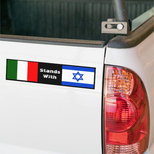 Italië staat met Israël Bumpersticker (Op Truck)