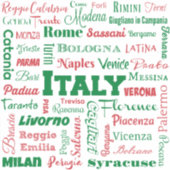 Italië Steden vinyl sticker - Italiaanse vlag kleu (Voorkant)