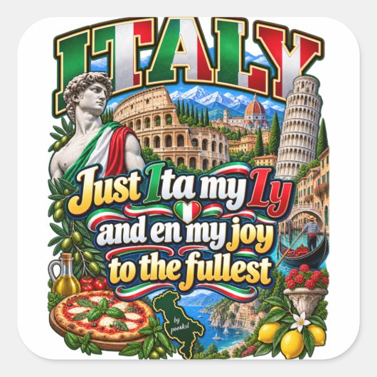 Italië sticker (Voorkant)