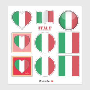 Italië stickers & Italiaanse vlag, Hart /sport