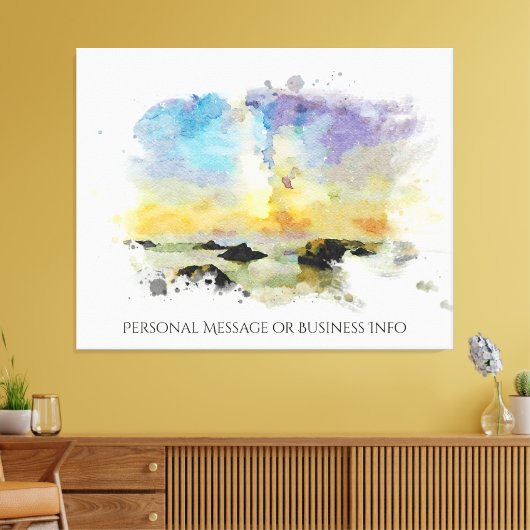 *~ Italië. Strand Spiaggia delle cannelle AP12 Canvas Afdruk (Insitu (Woonkamer))