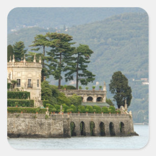Italië, Stresa, Maggiore-meer, Isola Bella 2 Vierkante Sticker