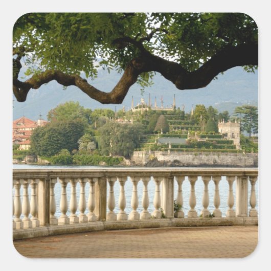 Italië, Stresa, Maggiore-meer, Isola Bella Vierkante Sticker (Voorkant)