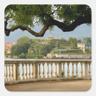 Italië, Stresa, Meer van Maggiore, Isola Bella Vierkante Sticker