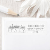 Italië Stylized Skyline | Etiket (Insitu)