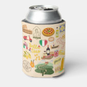 Italië Symbolen Blikjeskoeler (Blikje Achterkant)