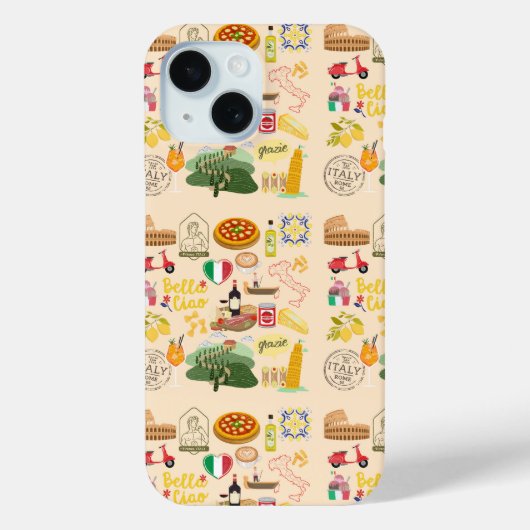 Italië Symbolen Case-Mate iPhone Case (Achterkant)