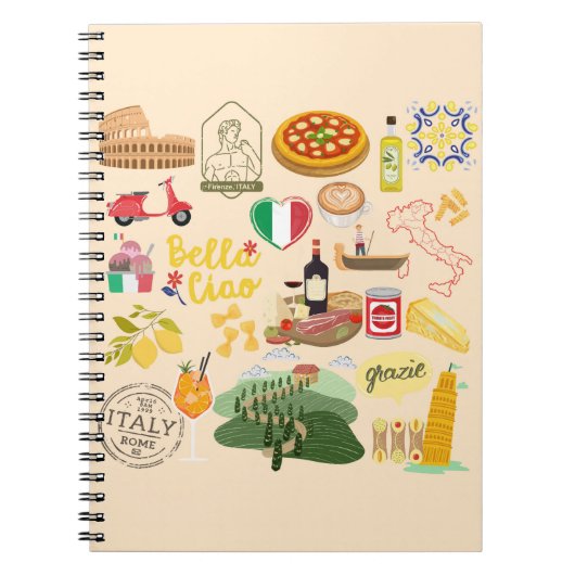 Italië Symbolen Notitieboek (Voorkant)
