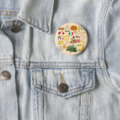 Italië Symbolen Ronde Button 5,7 Cm (In situ)
