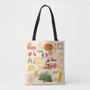 Italië Symbolen Tote Bag