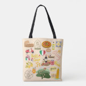 Italië Symbolen Tote Bag (Achterkant)