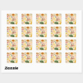 Italië Symbolen Vierkante Sticker (Vel)