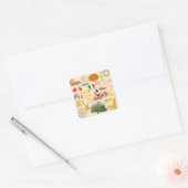 Italië Symbolen Vierkante Sticker (Envelop)